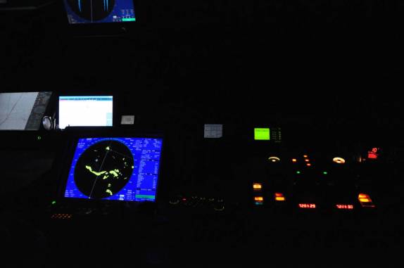 Os instrumentos da sala de controles do Sea Spirit, um dia antes de chegarmos às Ilhas Malvinas